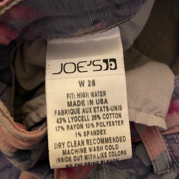 JOE’S JEANS WATERCOLOR FLORAL HIGH WATER JEANS - Picture 4 of 5